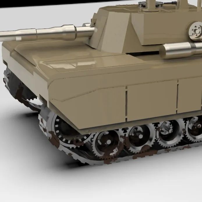 【武器模型】M1A2 Abrams主战坦克简易模型3D图纸 Solidworks设计 附STEP