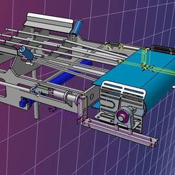 【工程机械】食品生产设备尾端部分3D图纸 STP格式