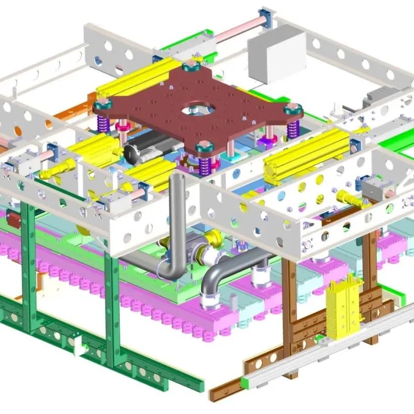 【工程机械】带真空吸盘的全层夹持器3D数模图纸 Solidworks设计