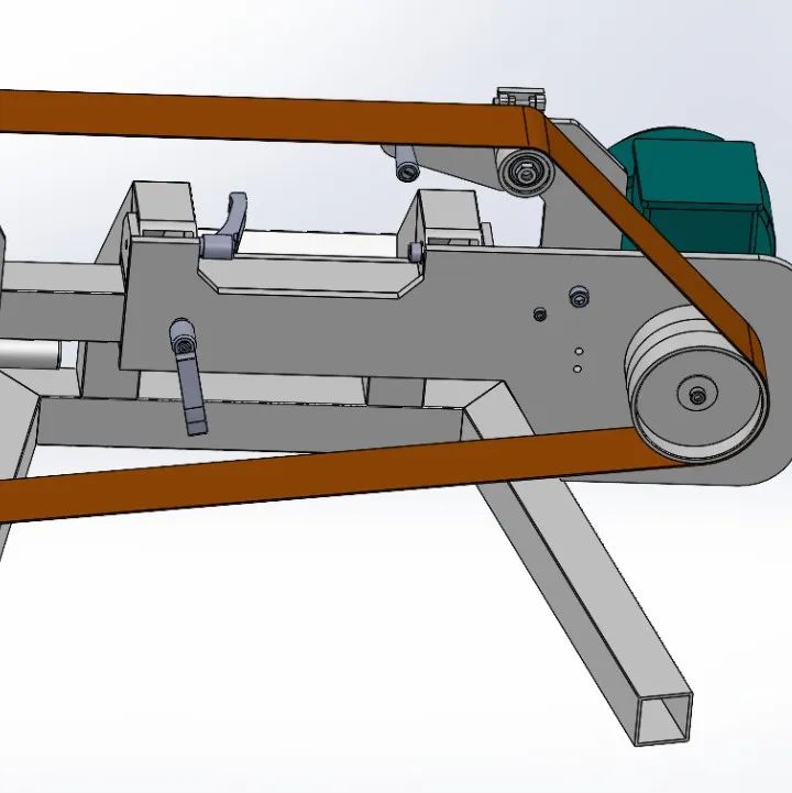 【工程机械】Belt Grinder皮带磨床3D数模图纸 STEP格式