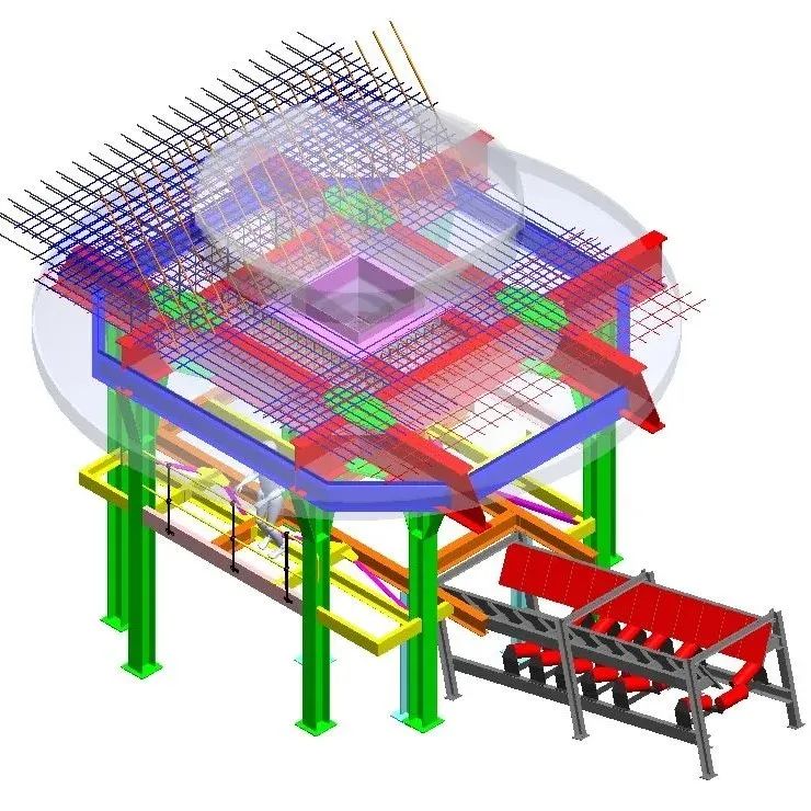 【工程机械】underground地下舱壁结构3D数模图纸 STEP格式