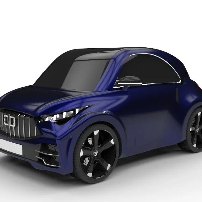 【汽车轿车】TBO T1 2022 Mini-citadine小轿车3D图纸 STEP格式