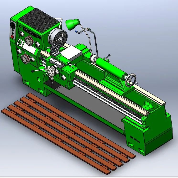 【工程机械】Stanok tokarnaya机床模型3D图纸 Solidworks设计