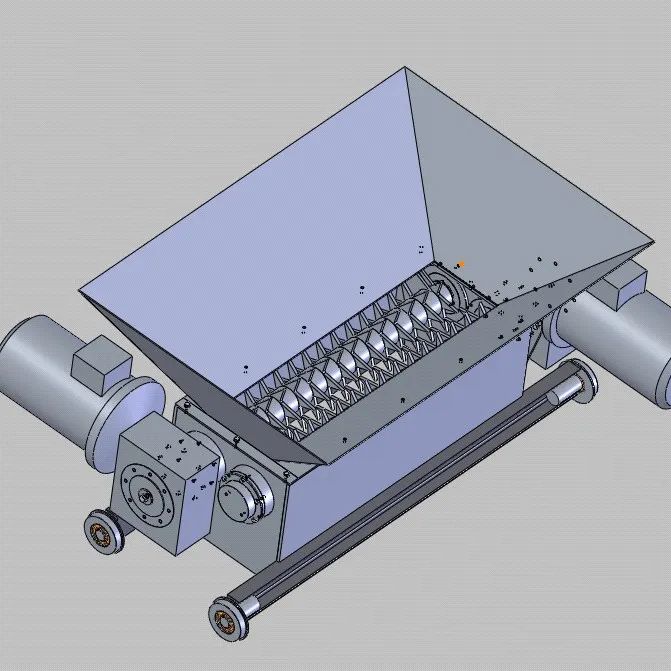 【工程机械】Plastic Bottle Crusher塑料瓶破碎机3D数模图纸 IGS格式