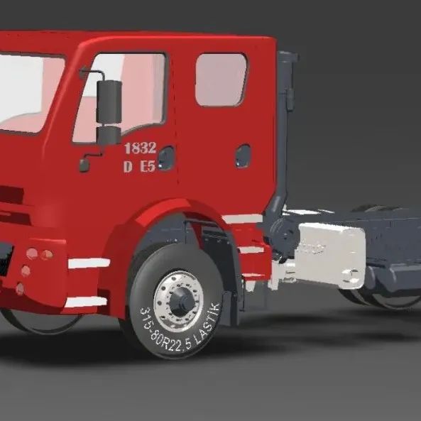 【工程机械】FORD 1832D CK福特卡车3D数模图纸 STEP格式