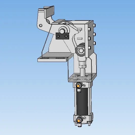 【工程机械】d40mm气动制动器机构3D数模图纸 STP格式