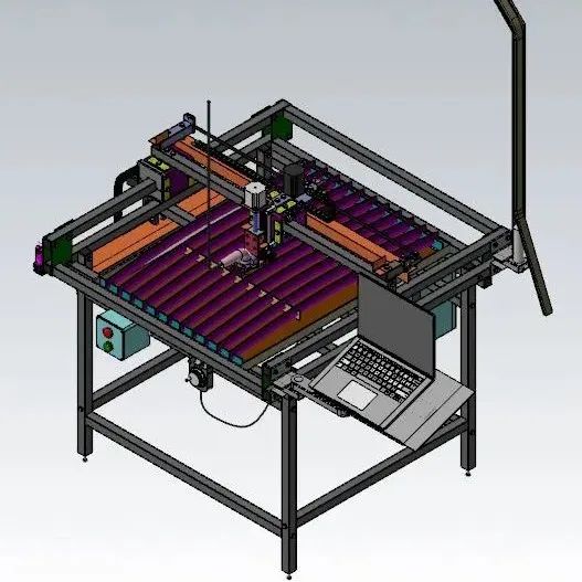 【工程机械】Home made CNC Plasma数控等离子机3D数模图纸 STEP格式