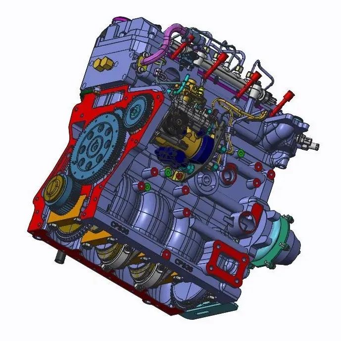 【发动机电机】Internal Combustion Engine内燃机3D数模图纸 STP格式