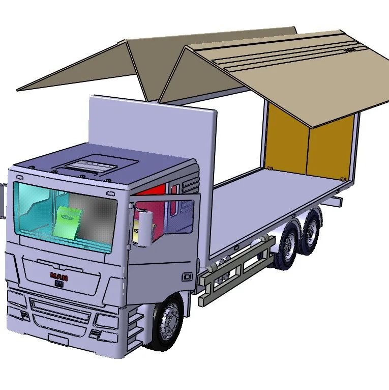 【其他车型】kamyon truck car卡车3D数模图纸 STP格式