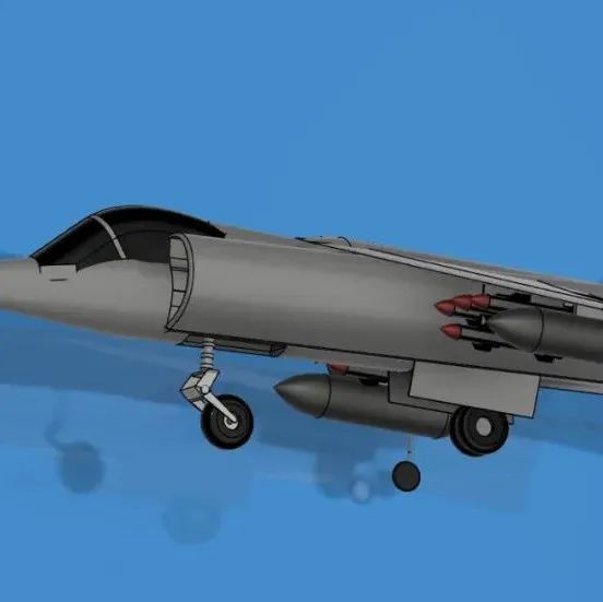 【飞行模型】McDonnell Douglas AV-8B攻击机简易3D数模图纸 