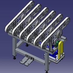 【工程机械】输送机同步带总装3D数模图纸 STEP格式