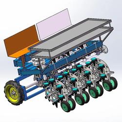 【农业机械】吊篮式油菜移栽机3D数模图纸 Solidworks设计
