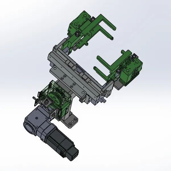 【工程机械】夹持旋转组件3D数模图纸 Solidworks设计