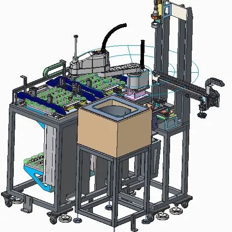 【非标数模】汽车后视镜电机组装机3D数模图纸 pro5.0设计