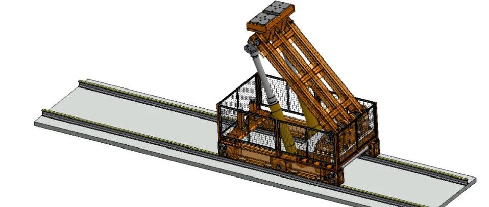【工程机械】重载移动旋转举升平台3D数模图纸 Solidworks设计