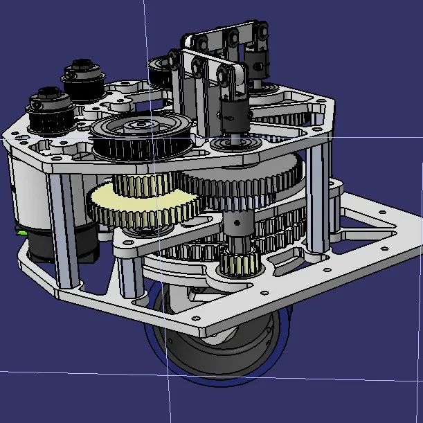 【工程机械】换档差速器转向结构3D图纸 STEP格式