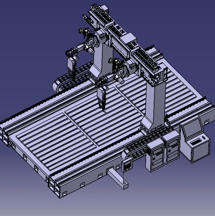 【工程机械】Longmen frame洗龙门3D数模图纸 STEP格式