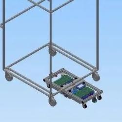 【其他车型】AGV For Rack Wheel Cart运载小车3D数模图纸 STP格式