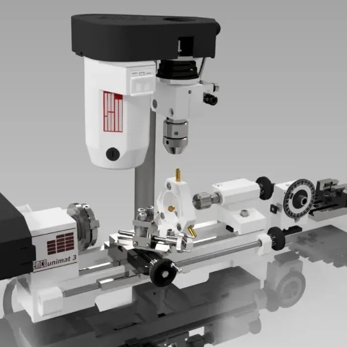 【工程机械】EMCO Unimat 3车床机床3D数模图纸 STP格式