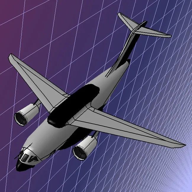 【飞行模型】Embraer KC-390 运输机简易3D数模图纸 STEP STL格式