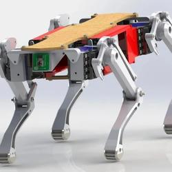 【机器人】Quadruped Robot机器视觉四足机器人机械狗3D数模图纸 STEP格式