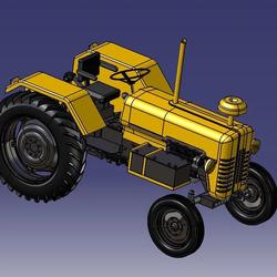【农业机械】TRACTOR ASSEMBLY拖拉机简易模型3D图纸 CATIA设计 附工程图