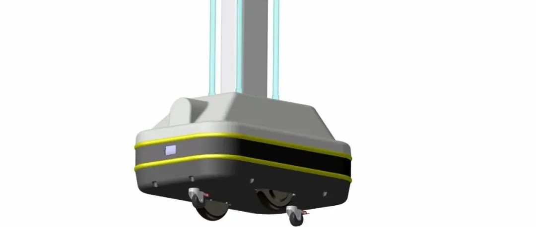 【机器人】UVC消毒机器人防疫机器人3D数模图纸 STP格式