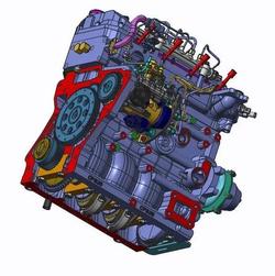 【发动机电机】Internal Combustion内燃机发动机3D数模图纸 STP格式