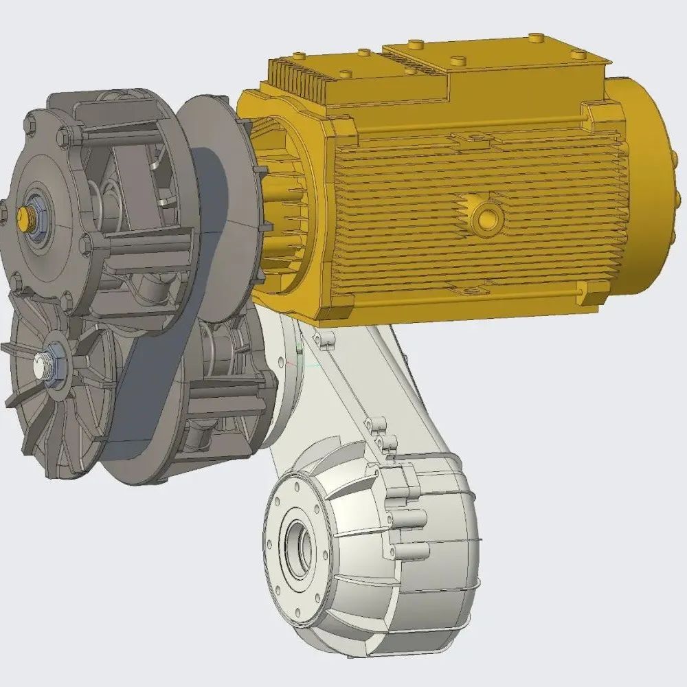 【发动机电机】Electric Powertrain电动动力系统3D数模图纸 STP格式