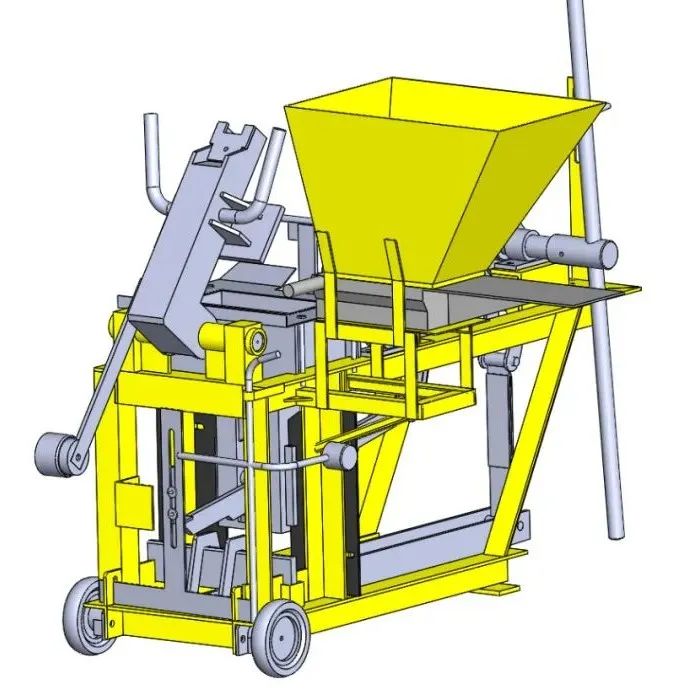 【工程机械】建筑砖机3D数模图纸 Solidworks设计