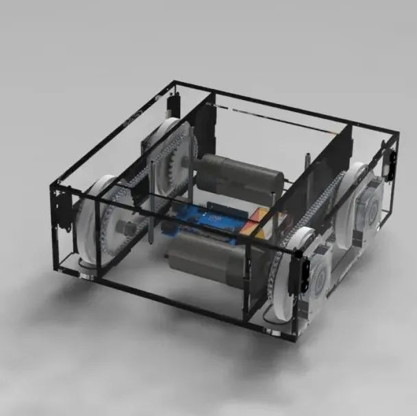 【机器人】Harvester Robot Base机器人小车3D数模图纸 Solidworks设计