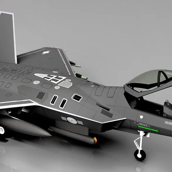 【飞行模型】KF-21 Boramae韩国五代战斗机简易模型3D图纸 STEP格式