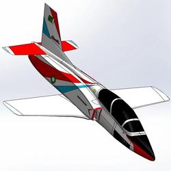 【飞行模型】Hongdu JL-8喷气式教练机简易模型3D图纸 Solidworks设计