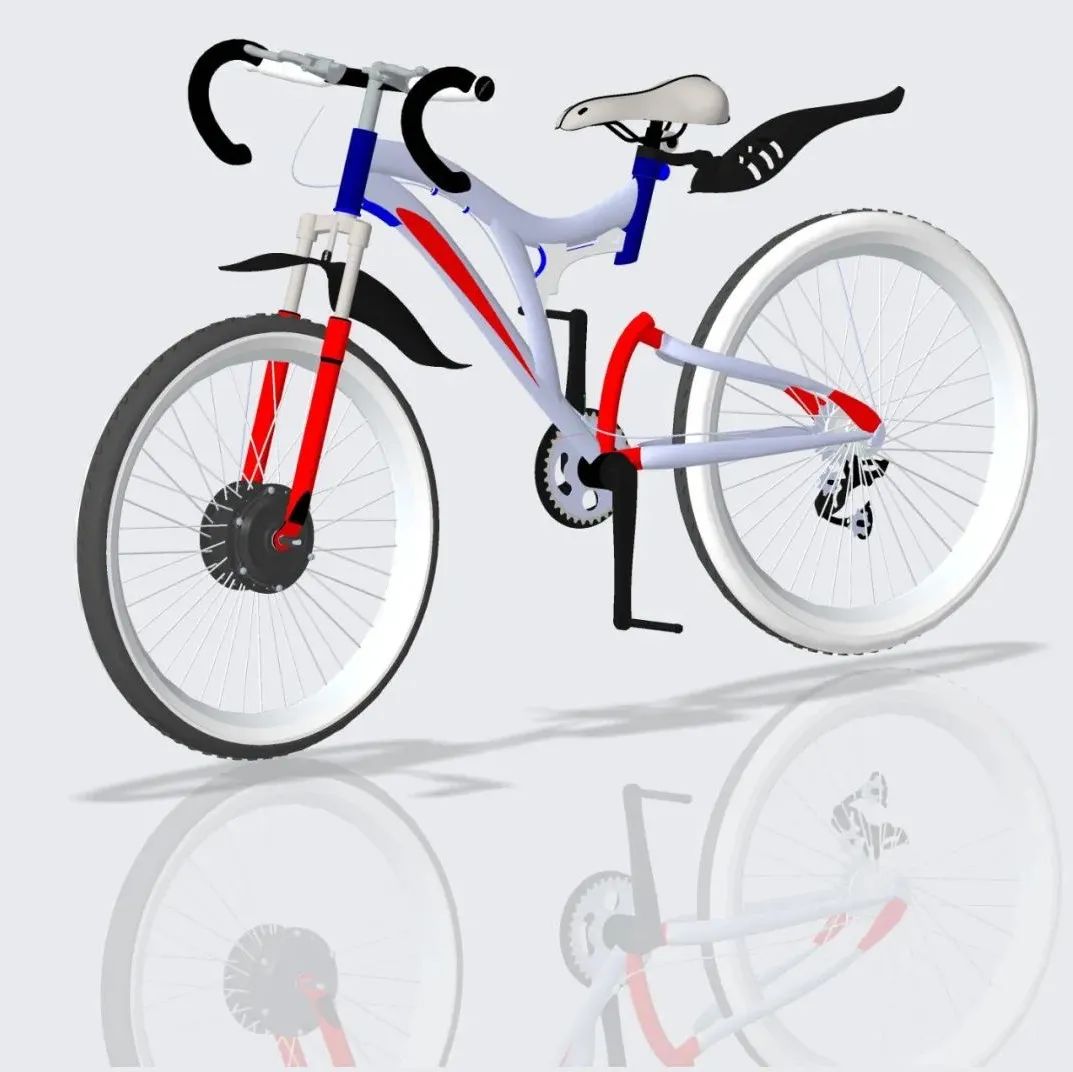 【其他车型】Bike Cycle Mountain Bike自行车3D数模图纸 STP格式