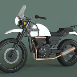 【其他车型】Royal Enfield Himalayan摩托车3D数模图纸 igs格式