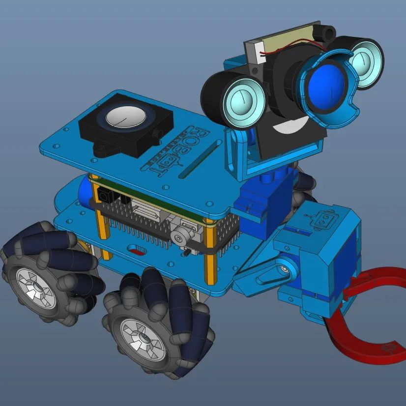 【其他小车】Vigibot Minus麦克纳姆轮小车3D数模图纸 STEP格式