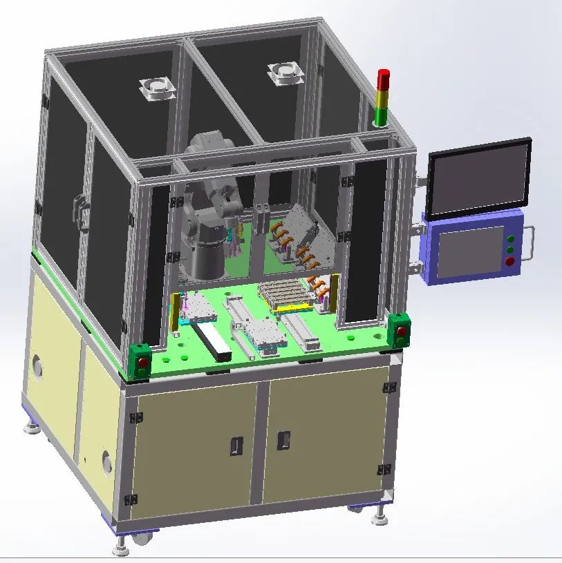 【非标数模】磁铁组装热保压设备3D数模图纸 x_t格式
