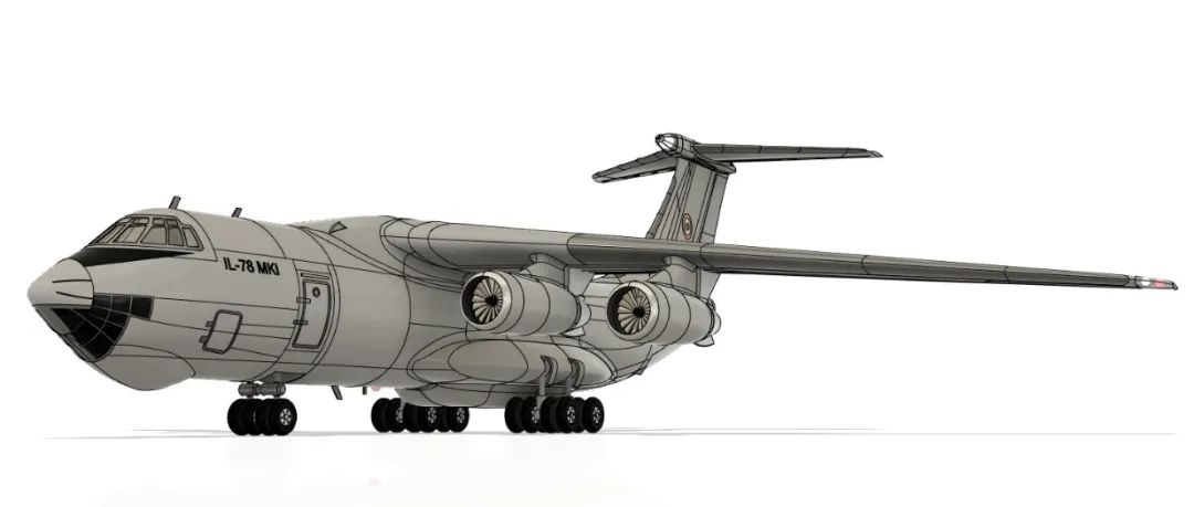 【飞行模型】ILYUSHIN IL-78俄伊尔-78空中加油机3D数模图纸 STEP格式