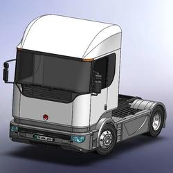 【其他车型】truck-232货车头卡车头3D数模图纸 STEP格式
