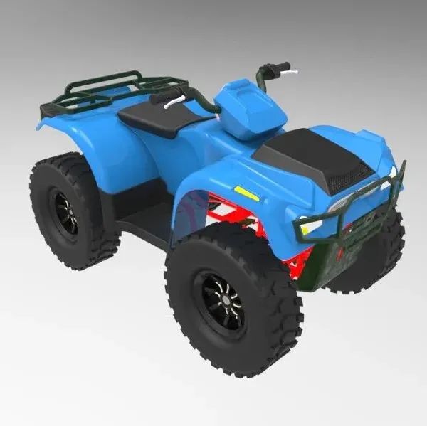 【其他车型】atv-39四轮全地形车3D数模图纸 STP格式