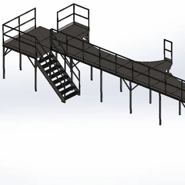 【工程机械】Work platform工作平台3D数模图纸 STEP格式