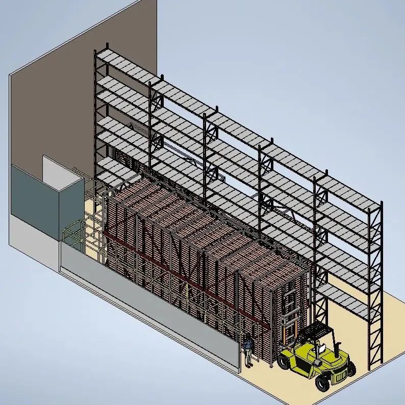 【工程机械】Warehouse Guard钢结构立体仓库3D数模图纸 STP格式