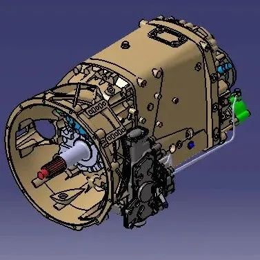 【差减变速器】gear box ZF16S151手动挡变速箱3D数模图纸 STP格式