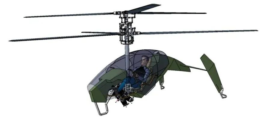 【飞行模型】Vampire小型同轴直升机3D数模图纸 STP格式