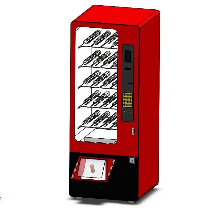 【工程机械】Vending Machine自动售货机简易结构3D图纸 Solidworks设计