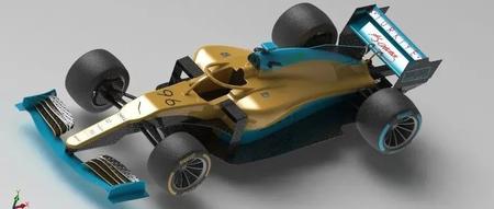 【卡丁赛车】F1-car-67方程式赛车3D图纸 STEP格式
