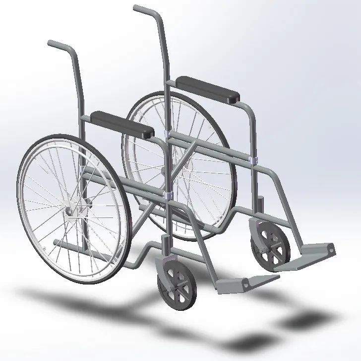 【医疗器械】wheel-chair轮椅框架结构3D图纸 x_t格式