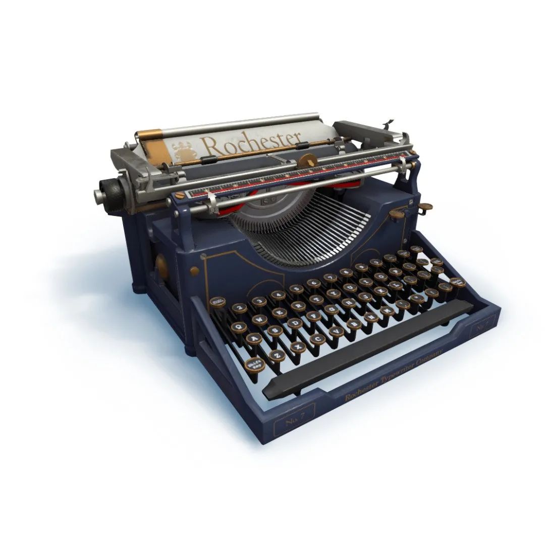 【工程机械】typewriter打字机3D数模图纸 STP格式