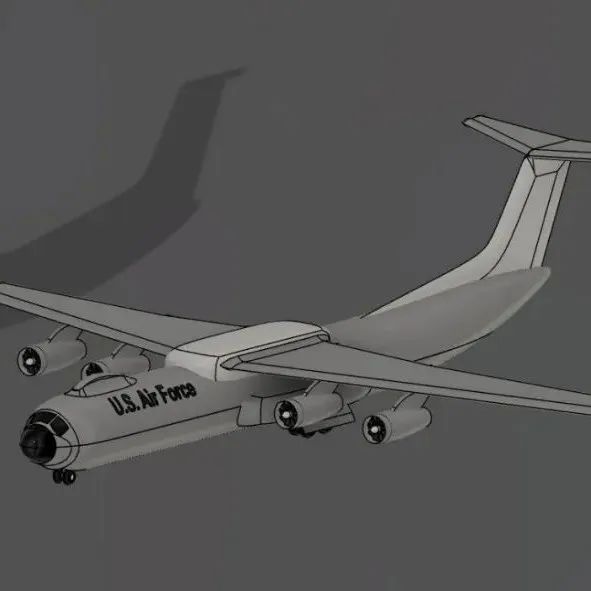 【飞行模型】Lockheed C-141 Starlifter战略运输机简易3D图纸 STEP格式