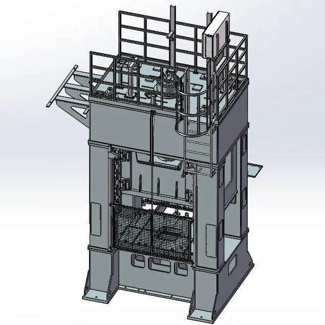【工程机械】250T重型压力机3D数模图纸 STP格式